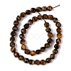 Faceted Natural Tiger Eye Beads Strands G-K066-01-8mm-3