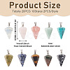 Fashewelry 20Pcs 10 Styles Natural & Synthetic Mixed Gemstone Pendants G-FW0001-36-13