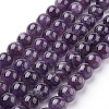 Natural Amethyst Beads Strands G-G099-12mm-1-1
