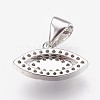 Brass Micro Pave Cubic Zirconia Charms ZIRC-F084-26P-2