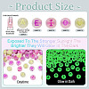 500Pcs 5 Styles Luminous Frosted Acrylic Beads FACR-TA0001-11-4