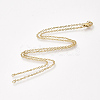 304 Stainless Steel Cable Chain Necklace Making STAS-T040-PJ209-2-36-2