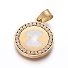 304 Stainless Steel Enamel Pendants STAS-E439-90Z-G-1