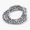 Electroplate Glass Beads Strands GLAA-K027-FP-A02-2
