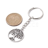 Tibetan Style Alloy Tree of Life Keychains KEYC-JKC00693-02-3