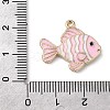 Double-sided Alloy Enamel Pendants FIND-D307-03G-3