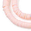 Flat Round Handmade Polymer Clay Bead Spacers CLAY-R067-4.0mm-27-4