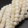 Natural White Moonstone Round Beads Strands X-G-E329-4-4.5mm-49-1