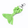 Polycotton(Polyester Cotton) Tassel Big Pendants Decorations FIND-T035-06E-RS-2