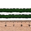 Transparent Frosted Glass Beads Strands GLAA-N072-01A-A10-4