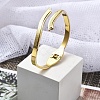 Ion Plating(IP) 304 Stainless Steel Hinged Bangles for Women BJEW-A011-22G-1
