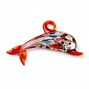 Handmade Silver Foil Lampwork Big Pendants LAMP-T023-13-2