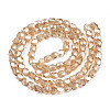 Electroplate Transparent Glass Beads Strands EGLA-N002-13-B04-2