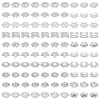 100Pcs 10 Styles Brass Bead Caps KK-PH0012-35S-1