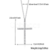 Cross Rhodium Plated 925 Sterling Silver Micro Pave Clear Cubic Zirconia Pendant Necklaces RV3627-1-1