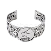 Constellation Alloy Open Cuff Bangles for Women Men LS-BJEW-C064-01AS-02-2