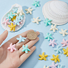72Pcs 6 Colors Opaque Resin Cabochons RESI-SC0002-79-3