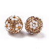 Polymer Clay Rhinestone Beads RB-L029-03-4
