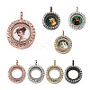 4Pcs 4 Colors Alloy Glass Crystal Rhinestone Pendants PALLOY-TA0002-37-4