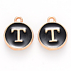 Golden Plated Alloy Charms LS-ENAM-S118-02T-1