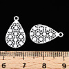 Spray Painted 430 Stainless Steel Filigree Pendants STAS-WH0047-78L-3