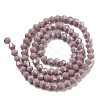 Opaque Solid Color Electroplate Glass Beads Strands EGLA-A039-P4mm-A13-2