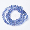 Electroplate Transparent Glass Beads Strands EGLA-A034-T3mm-F19-2
