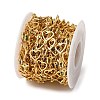 Brass Heart with Butterfly Link Chains with Glass KK-D422-12G-2
