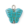 Dyed Synthetic Turquoise Pendants PALLOY-JF04177-2