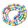 Handmade Polymer Clay Beads Strands CLAY-R089-4mm-107-3