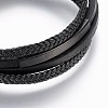 Braided Microfiber PU Leather Cord Multi-strand Bracelets BJEW-K206-H-01B-2