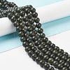 Natural Serpentine/Green Lace Stone Beads Strands G-S259-15-10mm-1-4