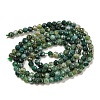 Natural Moss Agate Beads Strands G-K020-3mm-32-5