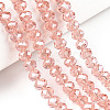 Electroplate Glass Beads Strands EGLA-A034-T2mm-A34-4