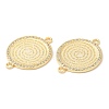 Rack Plating Brass Micro Pave Clear Cubic Zirconia Connector Charms KK-K332-17G-3