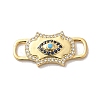 Brass Cubic Zirconia Buckles KK-M278-01B-G-1