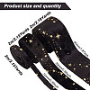 6M 3 Styles Double Sided Star Gold Stamping Flannelette Ribbons for Sewing Craft OCOR-GO0001-13C-2