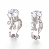 Brass Clip-on Earring Findings X-KK-L198-011P-1