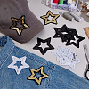 30Pcs 3 Styles Polyester & Sequins Patches PATC-NB0001-55-4
