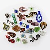Mixed Shape Handmade Lampwork Pendants LAMP-MSMC003-23-1