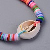 Handmade Polymer Clay Heishi Beads Kids Braided Bracelets BJEW-JB04317-4