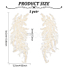 Leaf Polyester Embroidery Lace Appliques DIY-FG0003-90B-2