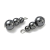 Synthetic Non-magnetic Hematite Round Beaded Pendants PALLOY-JF02867-05-2