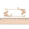 Rack Plating Butterfly Brass Pink Cubic Zirconia European Safety Chains KK-F879-20G-3