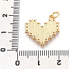 Brass Micro Pave Clear Cubic Zirconia Pendants KK-N268-40G-3