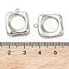 304 Stainless Steel Pendant Cabochon Settings STAS-C167-07E-P-3