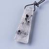 Natural Tourmalinated Quartz/Black Rutilated Quartz
 Pendants X-G-G845-01C-3