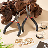 2Pcs 2 Styles Carbon Steel Chain Nose Pliers for Jewelry Making Supplies TOOL-TADJ0001-07-4