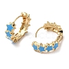 Star Real 18K Gold Plated Brass Hoop Earrings EJEW-L268-013G-06-2