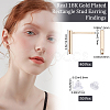 40Pcs Brass Stud Earring Findings KK-BBC0005-21G-2